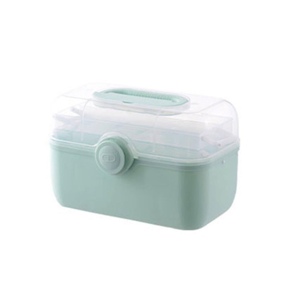 Plastic Medicine Storage Box with Handle Portable Organize Household for Indoor Outdoor Camping Organization