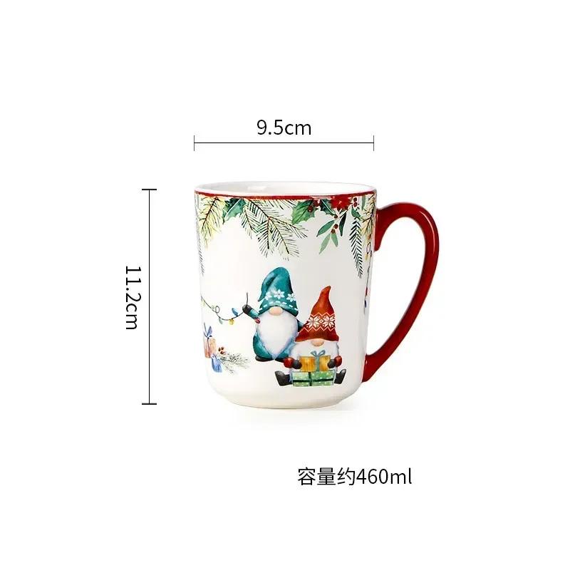 Exquisite Ceramic Plate Christmas Decoration Dinner Plate Healthy Underglaze Color Salad Plate Kitchen Tableware Accessories