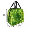 Lettuce Closeup Insulated Lunch Bag for Women Children Portable Food Boxes Thermal Lunch Box Tote