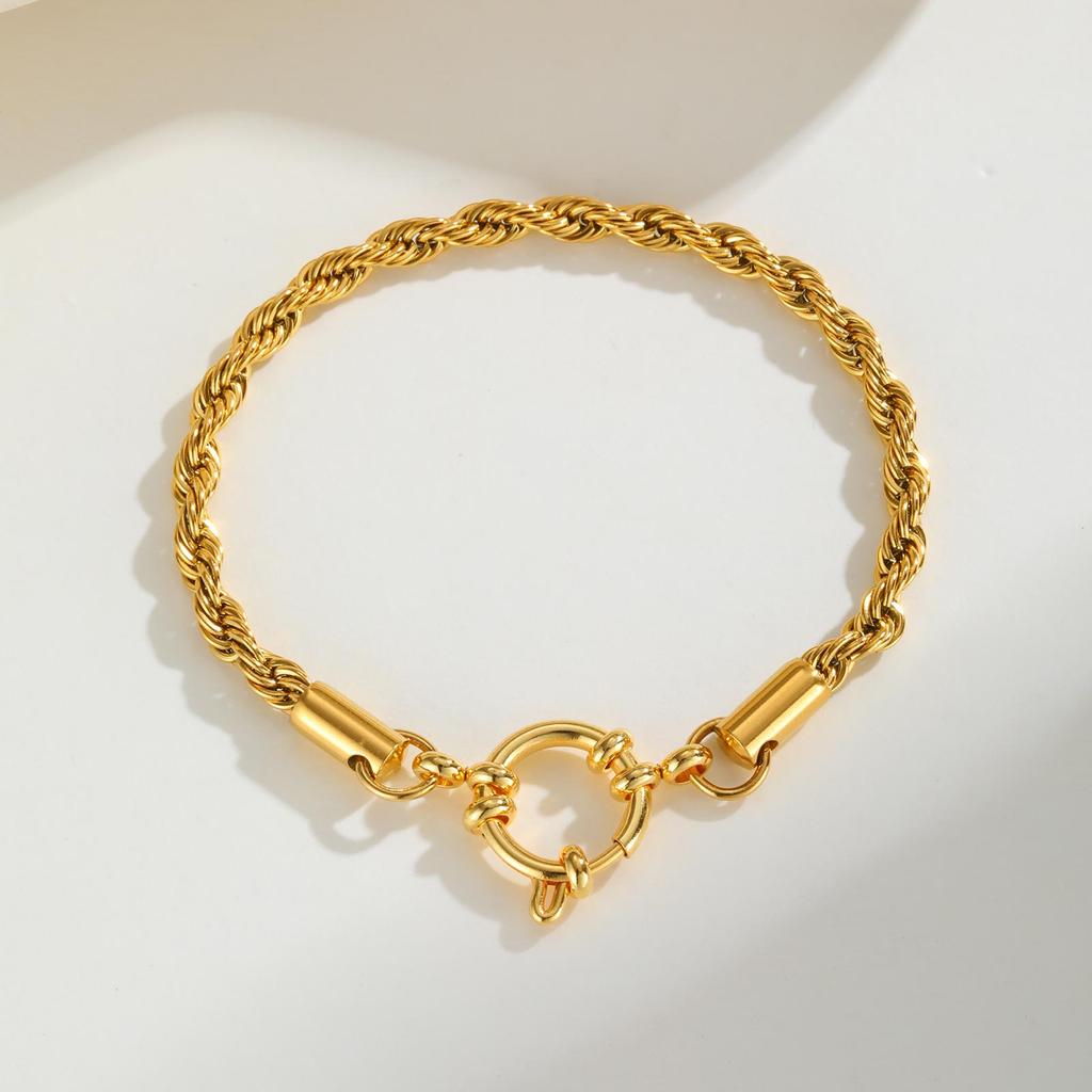 Exquisite Small Square Chain Bracelet for Women Girls, Gold Color Stainless Steel Bubble Buckle Bracelets,Fashion Jewelry Gifts