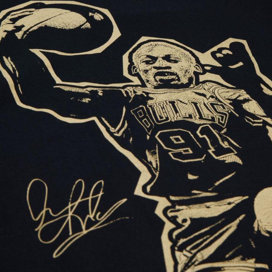Mitchell & Ness x NBA 100% Cotton T Shirt Men's Black MN25ATS19A