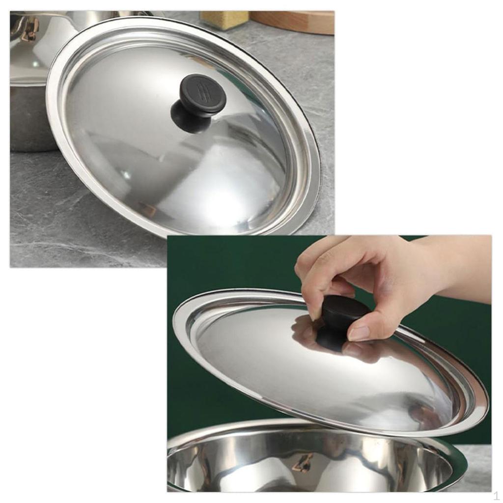 Nerezová Fritovací Nádoba Víko Domácí Použití Tepelně Odolné Nerezové Snadná Montáž s Rukojetí