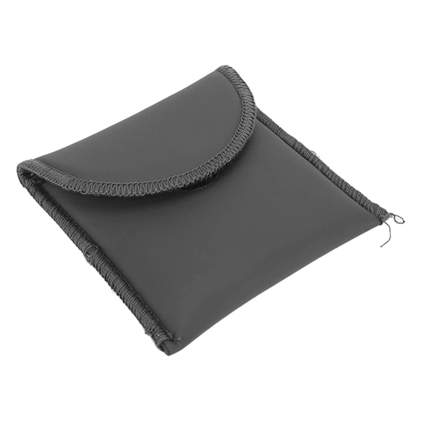 Hearing Aid Pouch PU Leather Portable Pocket Size Hearing Amplifier Carrying Storage Pouch Black