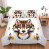 Creative Cool Bedclothes Boy Man Duvet Cover Set Wolf Printed Vintage Bedding Cover Set Queen Size Warm Soft And Breathable