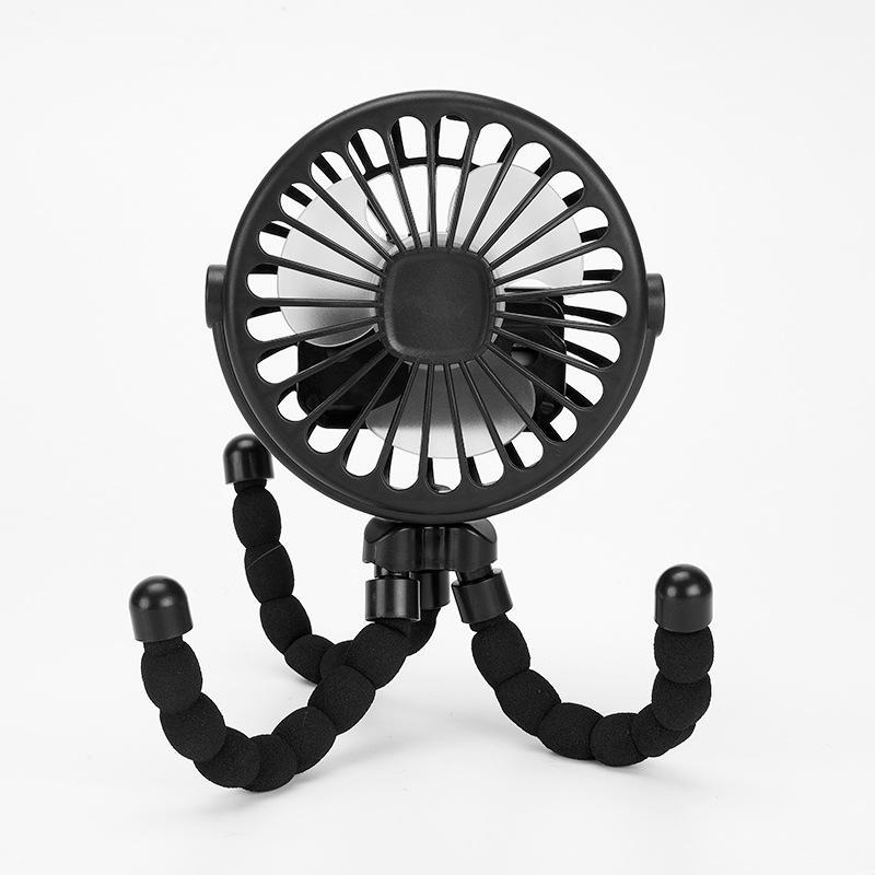 Octopus Rechargeable Handheld Mini Fan with Night Light for Baby Strollers, Dorms, and Offices