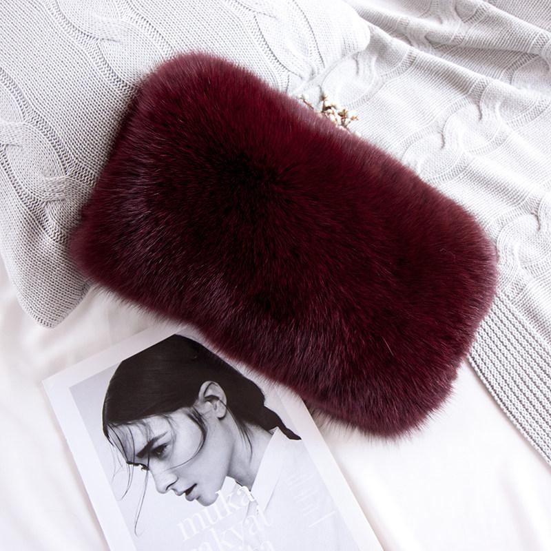 Real Fox Fur Hand Muff Winter