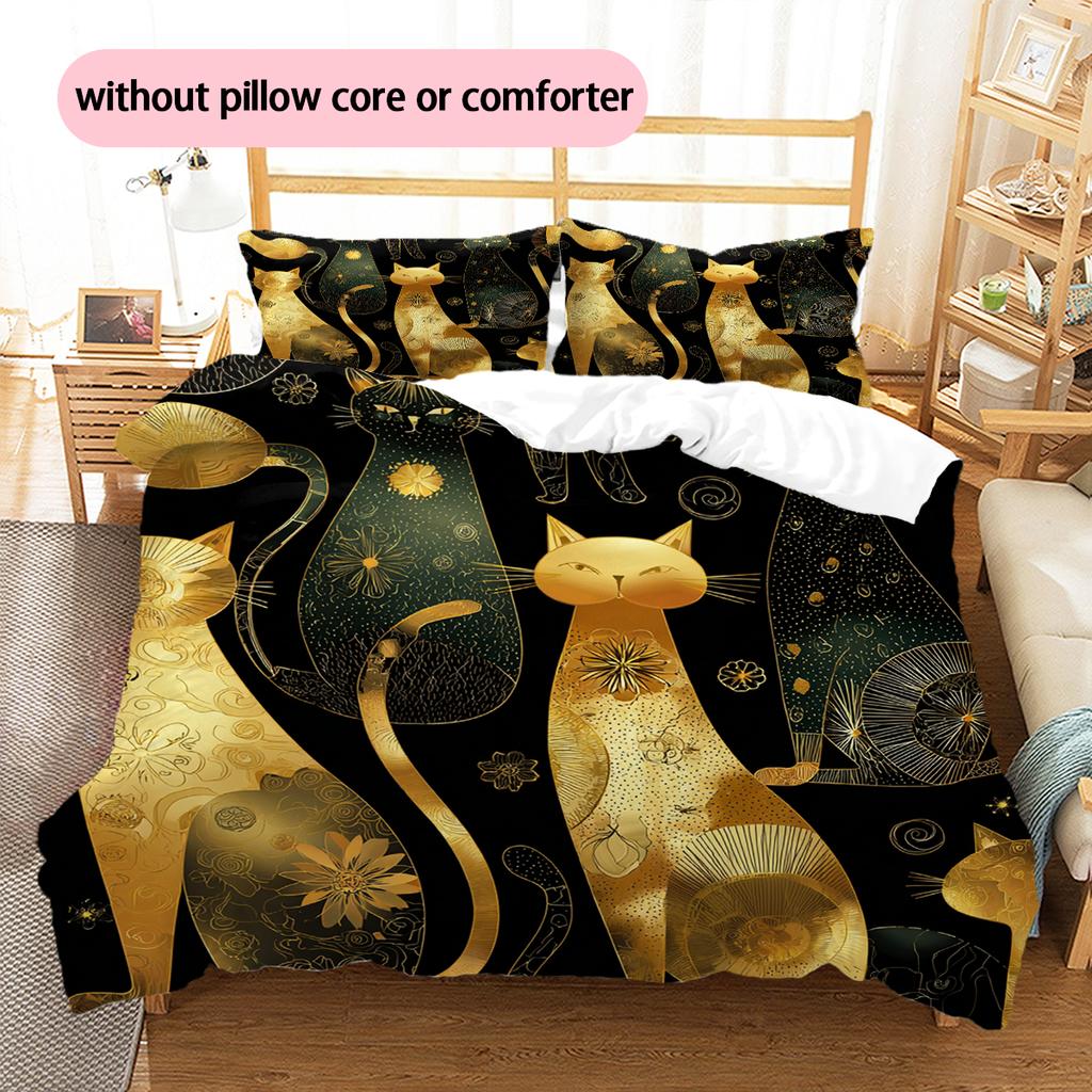 Cartoon Pattern Bedding Quilt Set Quilt Cover Pillowcase Home Decoration Birthday Gift (1 * duvet cover + 2 * pillowcase, without core)