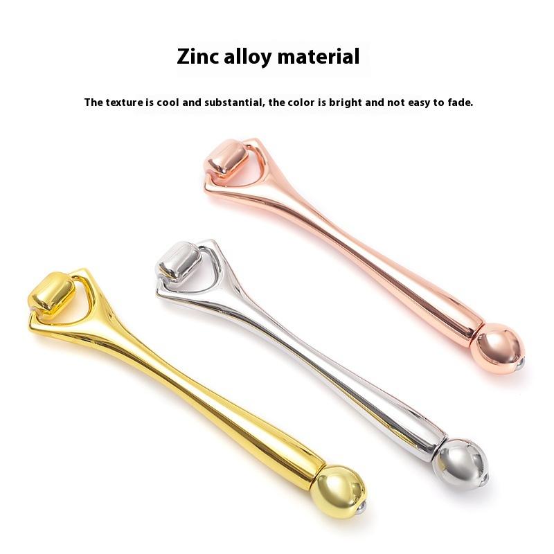 Metal Eye Cream Stick Double Head Ball Eye Face Massage Stick Facial Serum Apply Introduction Stick Face Cream Massage Stick