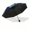 1pc Frog Lily Automatic Open/Close, Foldable Compact Umbrella with 8-Rib Shaft, Perfect Gift For Men And Women 088