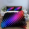 "Hexagon Gradient Decorative Set" Bedding Set with 1 Duvet Cover 2 Pillowcases Single Double King Queen, Gift