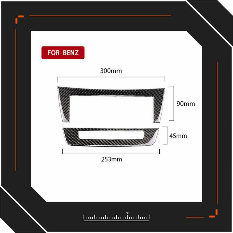 For Benz C-Class W204 2011-2014 Real Carbon Fiber Central Volume CD Switch Panel