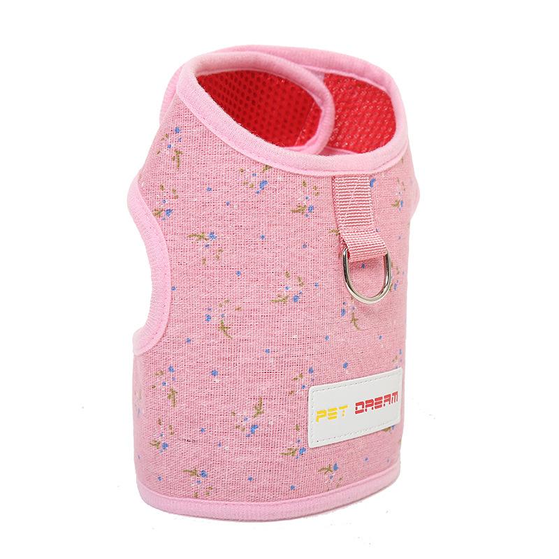Chest strap vest style traction rope, dog walking rope, cat rope, cute small dog pet supplies, anti slip