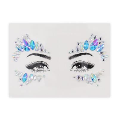 Festival Face Tattoo Cubic Sticker, 01, 1 Piece
