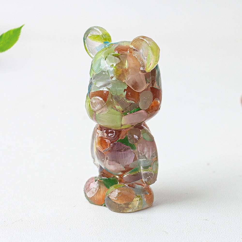 Crystal Violence Bear Resin Art Deco Statue Gift For Collectors