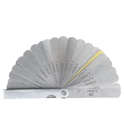 1pc 32 Blades Feeler Gauge Metric Gap Filler 0.04-0.88mm Thickness Gage Tool For Motorcycle Valve Measurement