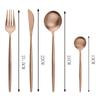 16-teiliges Besteck-Set aus Roségold, Messer, Gabel, Kaffeelöffel, Geschirr-Set, Edelstahl-Geschirr-Set, westliche Küche, Besteck-Set