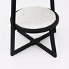 2 Tier Round Marble Table With Iron Base