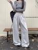 Southeast Asia Women's White Floor-Length Wide-Leg Casual Pants