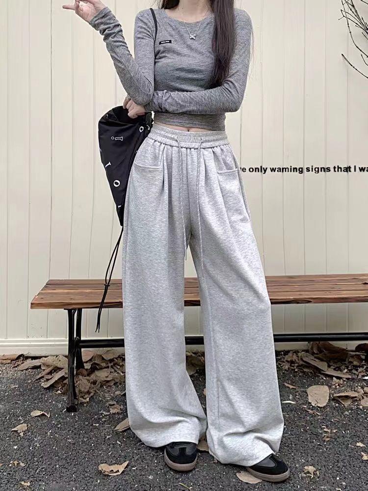 Southeast Asia Women's White Floor-Length Wide-Leg Casual Pants