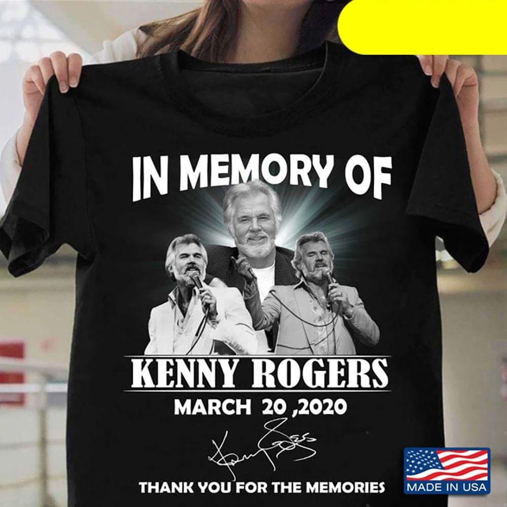 In Memory Of Country Music Thank You Kenny Rogers Shirt Black Unisex S-4XL EM107 S