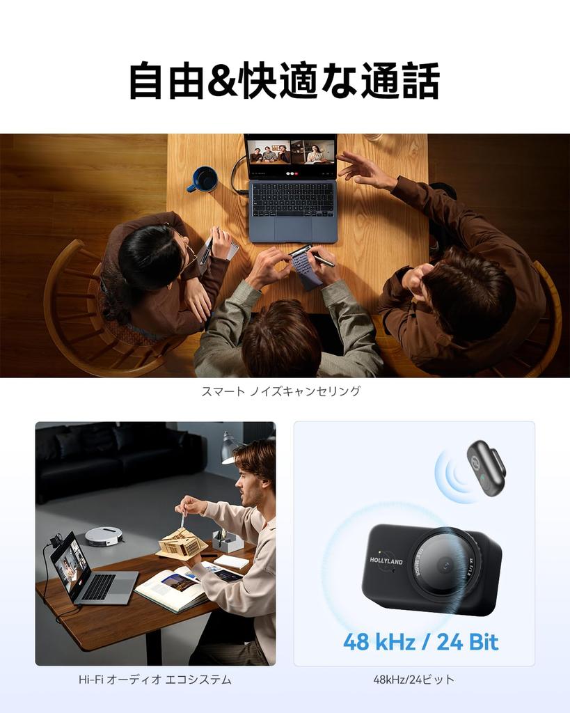 Hollyland Lyra 4K USB Omnidirectional Privacy Compatible with Ideal for Live Video and Remote Learning Item Webcam, 50MP, Type-C Connection, Built-in