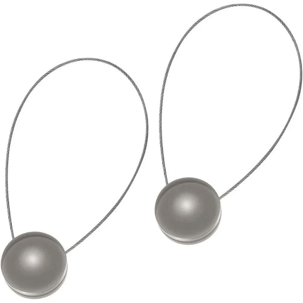 

Новые 3 шт. Рычаги для штор, Магнитные кольца для штор, Зажимы для штор, Кошачий глаз Домашние окна, Гостиная, Офисное украшение Темно-серый 30-35cm