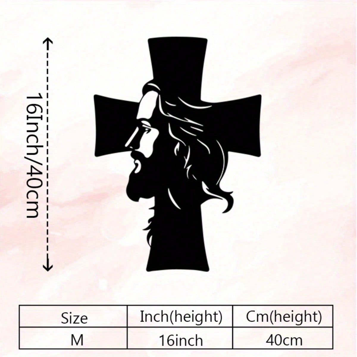 Vintage Jesus Cross Metal Wall Art Religious Decor for Church Home Gift Christian разноцветный