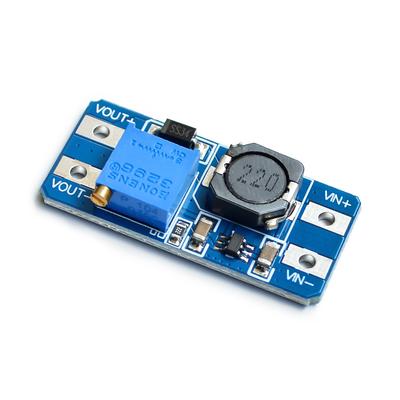 5 Stück MT3608 DC-DC Einstellbares Boost-Modul 2A Boost-Platine 2A Aufwärtsmodul mit MICRO USB 2V - 24V auf 5V 9V 12V 28V LM2577