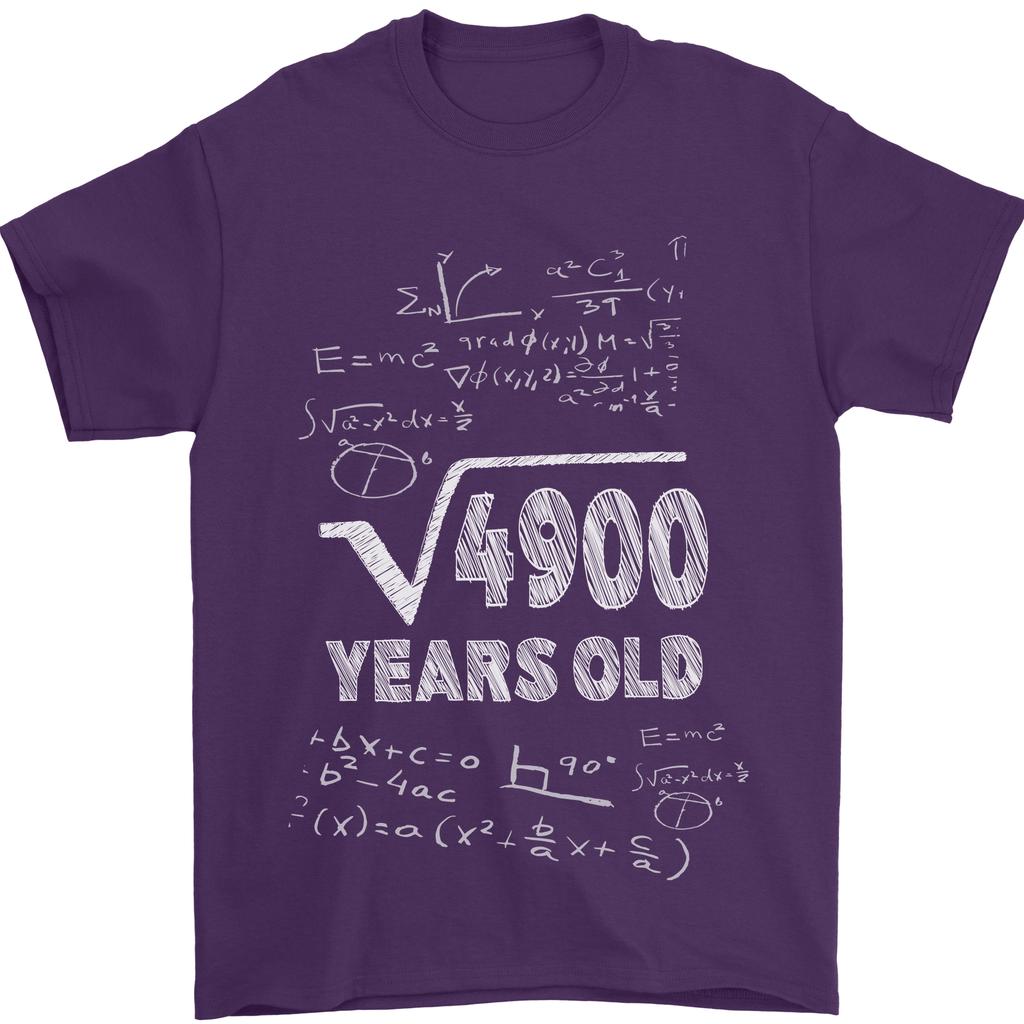 70th Birthday 70 Year Old Geek Funny Maths Unisexs TShirt 100 Cotton