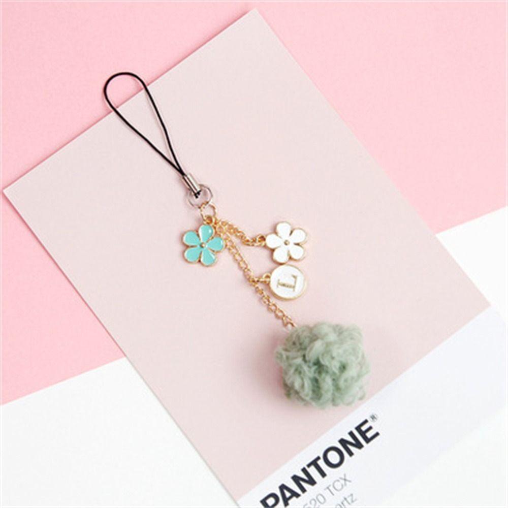 Rope Bag Decoration Girl Gifts Fur Ball Lanyards Fluffy Phone Strap Smart Phone Strap Phone Pendant