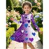 Girls' 3D Heart Butterfly Dress Long Sleeve Summer Spring Vacation Daily Holiday Princess Beautiful Sweet Kids 4-12 Years Casual Dress A Line Dress