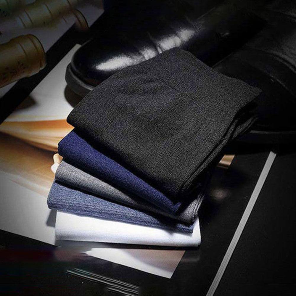 10Pair Cool Men's Thin Ice Stocks New Solid Color Viscose Business Stockings Elastic Men Stockings