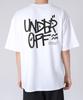 UNDEROFF Oversized Rundhals Graffiti Rückenlogo Kurzarm T-Shirt Weiß Grün