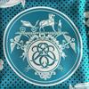 Used Excellent condition Hermes Carre 55 Ex-Libris turquoise bandana pattern with box
