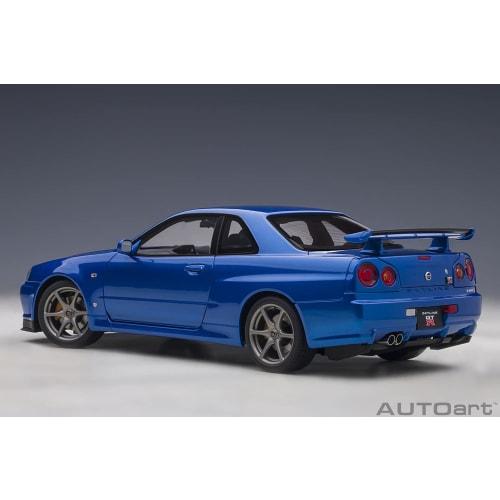 AUTOart 1/18 Scale Nissan Skyline GT-R (R34) V-Spec II Bayside Blue Finished Model 77408