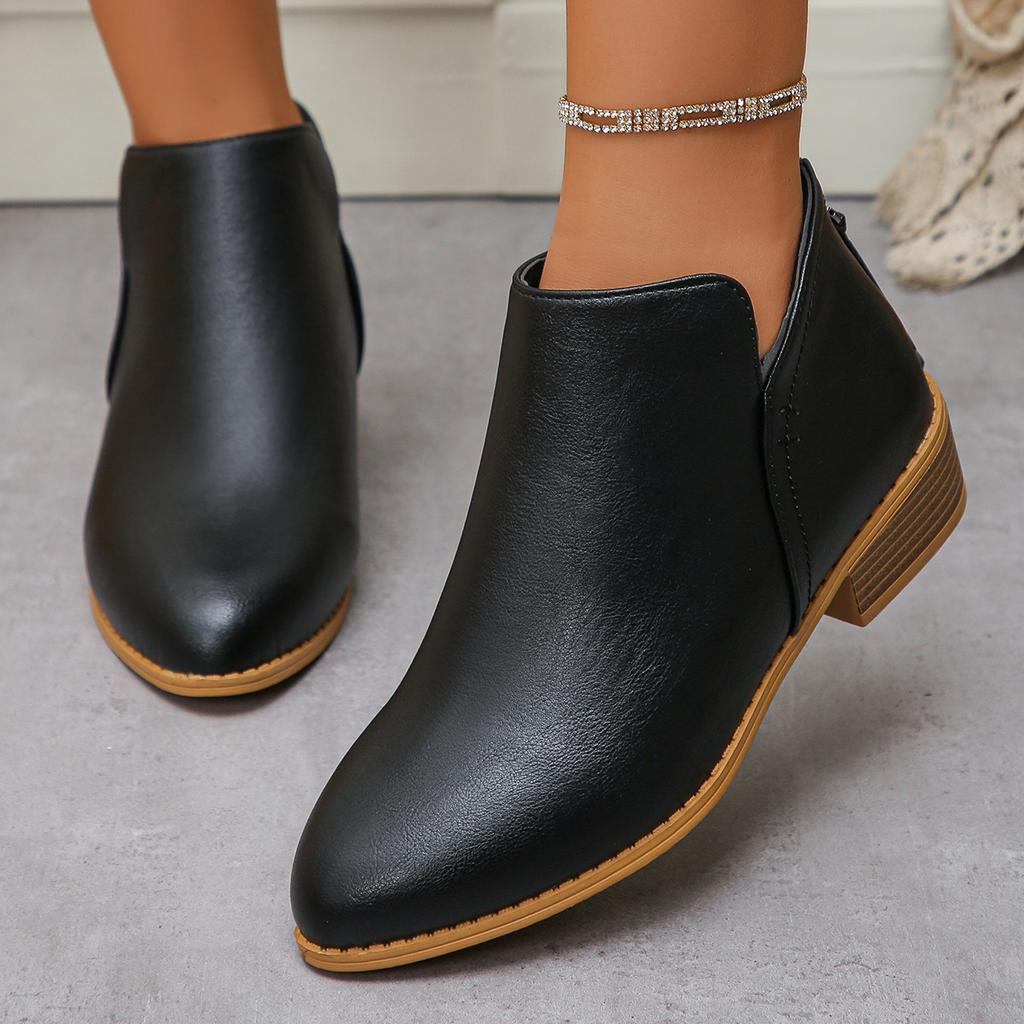 Foreign Trade Large Size Women's Shoes 2025 Spring and Autumn Pointed Women's Boots Chelsea Boots Women's Martin Boots British Style Short 