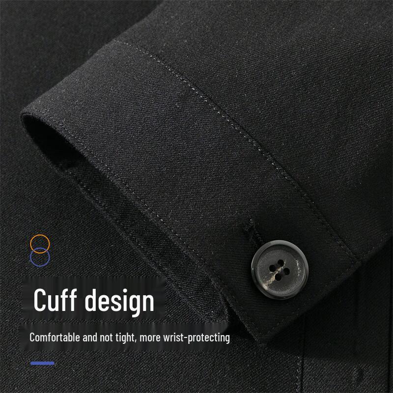 Shanshan Men's Wool Blend Business Casual Zipper Jacket