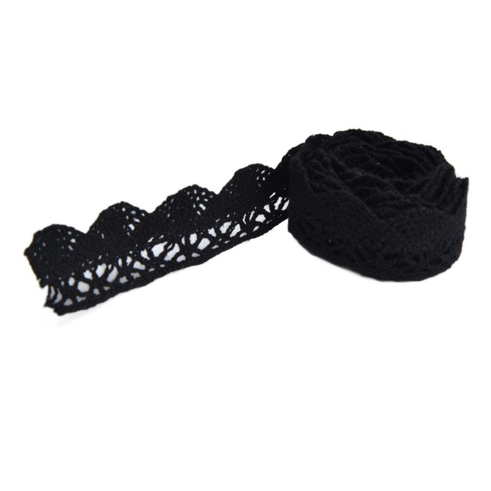 1pcs 20 Yards Length Cotton Lace Trim 2cm Width Scalloped Lace Edge  For Curtain Decoration