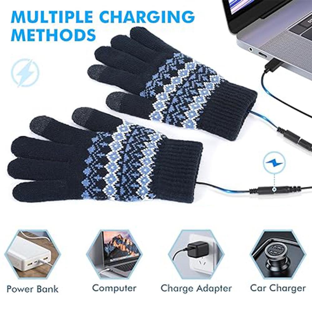 Usb Heated Gloves Washable Touchscreen Warmer Gloves For Indoor &Outdoor 12X18Cm