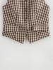 2025 Early Spring Plaid Vest & Pleated Skirt Set for Women