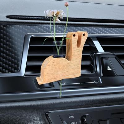 Car Propagation Vase Car Plant Holder Wooden Hydroponic Aromatherapy Perfume Decor For Men Women Auto Van RV Home Automotive