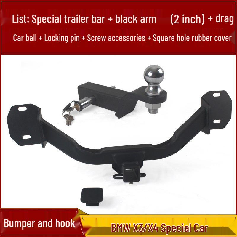 Compatible BMW X3/X4 Trailer Hitch & Rear Tow Hook Set