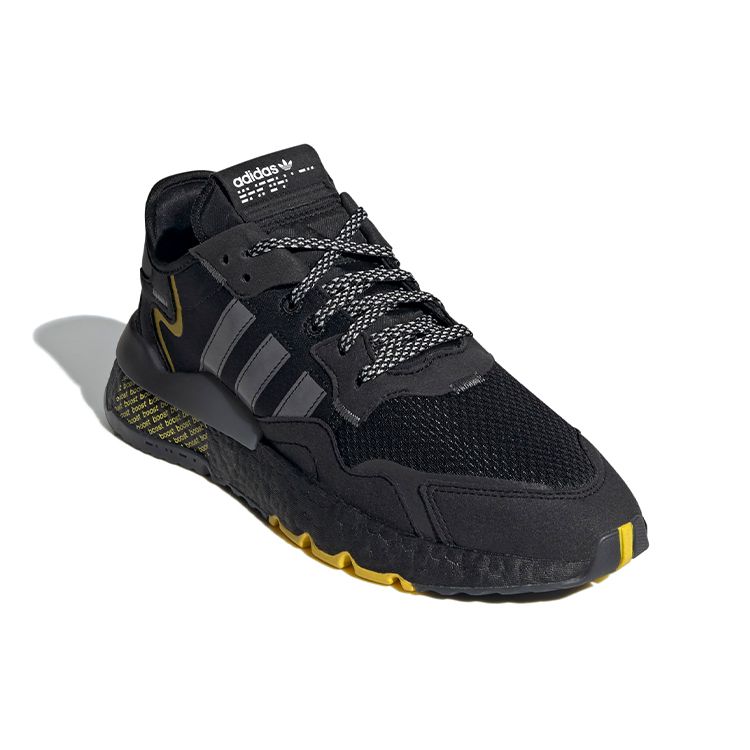 Adidas Originály Nite Jogger Retro Sportovní Odpružení Nízké Lifestylové Tenisky Unisex tenisky Černá Šedá Žlutá FV6571
