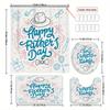 Father'S Day Decorative Shower Curtain Bathroom Set - Machine Washable, With 12 Hooks, Including Toilet Seat Cover And Bathtub