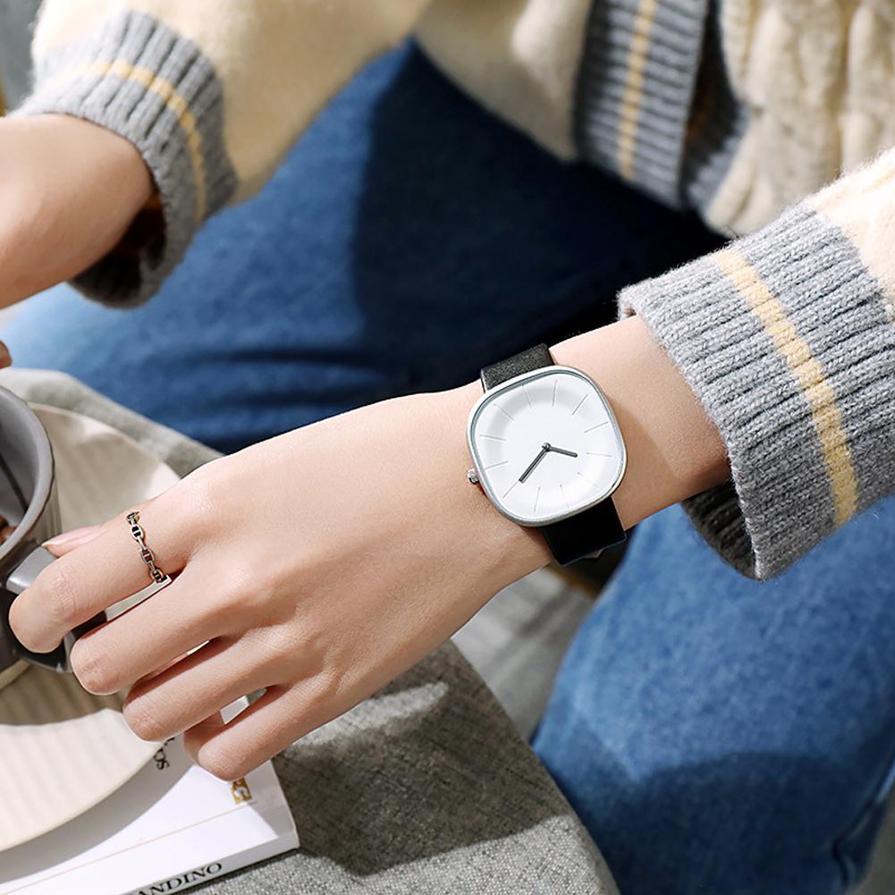 Women Fashion Creative Watch With Pu Leather Band Student Multi Color Sweet Wrist Watch For Girls Birthday Gifts