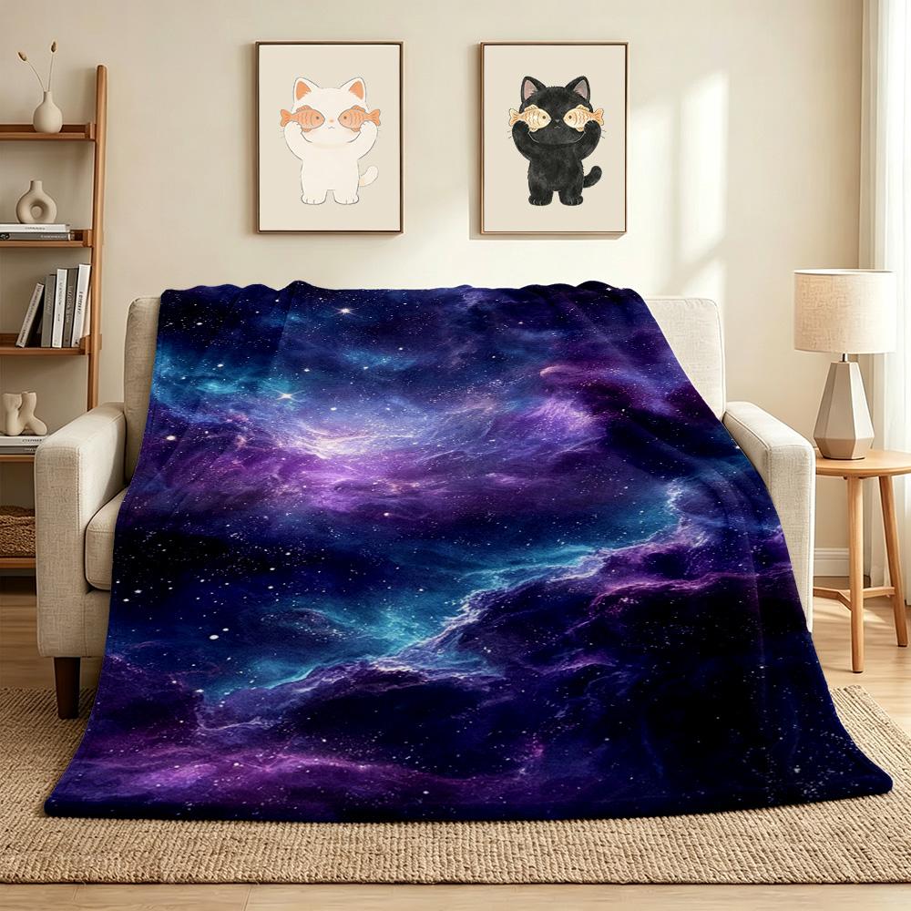 Cosmic Clouds Flannel Blanket Throw Blanket Soft Warm Sofa Bed Camping home Decor Unique Christmas Gift C9261237