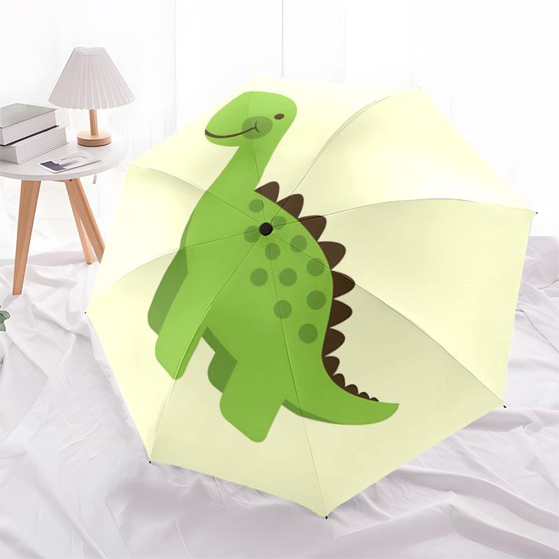 1pc Dinosaur, Green Automatic Open/close Folding Umbrella, Compact Portable Travel Umbrella, Perfect Birthday/Christmas, Cute Umbrella, Dura