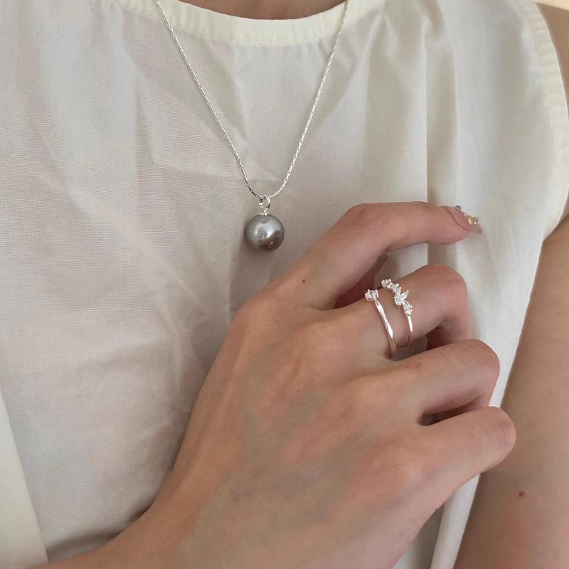 PANJBJ 925 Sterling Silve Butterfly Extreme Ring for Women Girl Gift Zircon Korean Simplicity Adjustable Jewelry Dropshipping