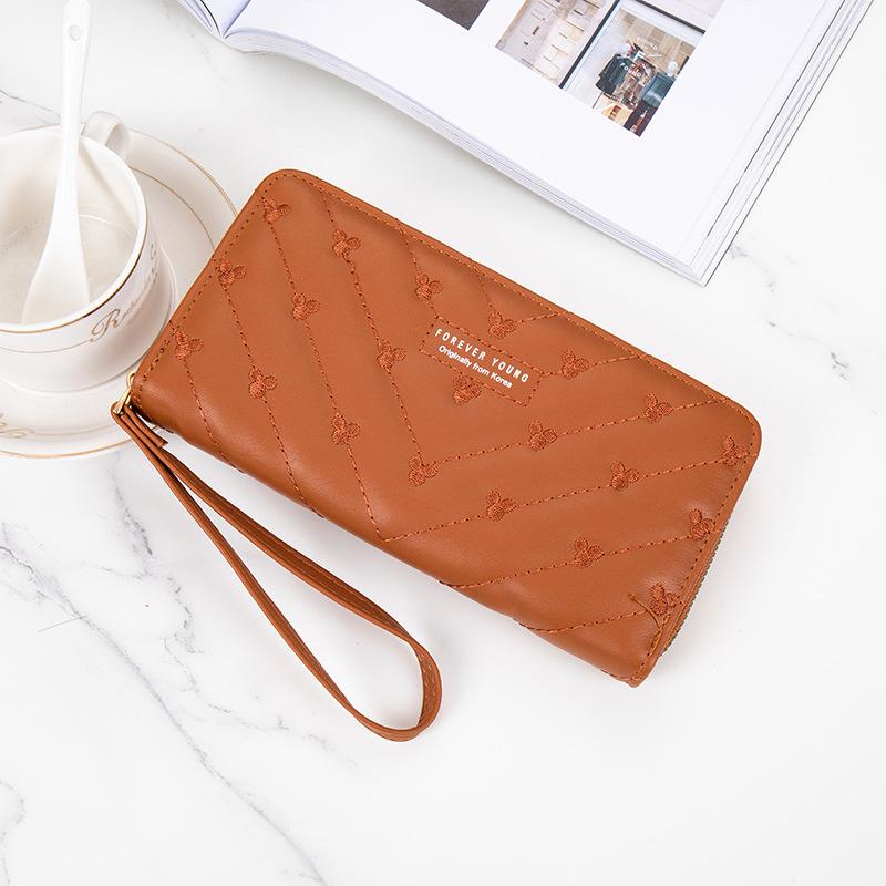 

Новый женский кошелек, длинная молния, много отделений для карт, многофункциональный для студентов, женская сумочка