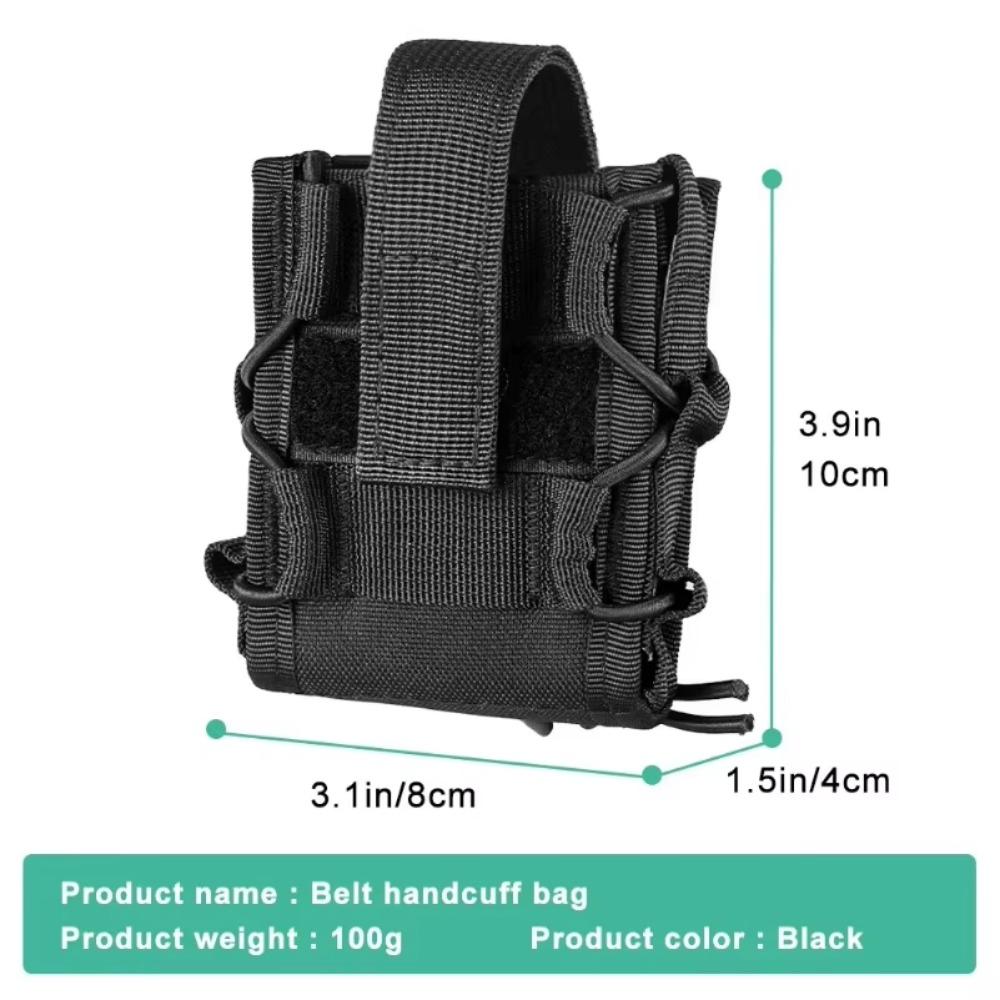 Molle Shackles Holder Handcuffs Pouch Case Universal Handcuffs Holster Quick Release Standard Chain Cuffs for Tactical Vest